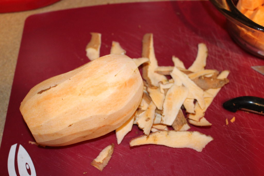 Peel the sweet potato