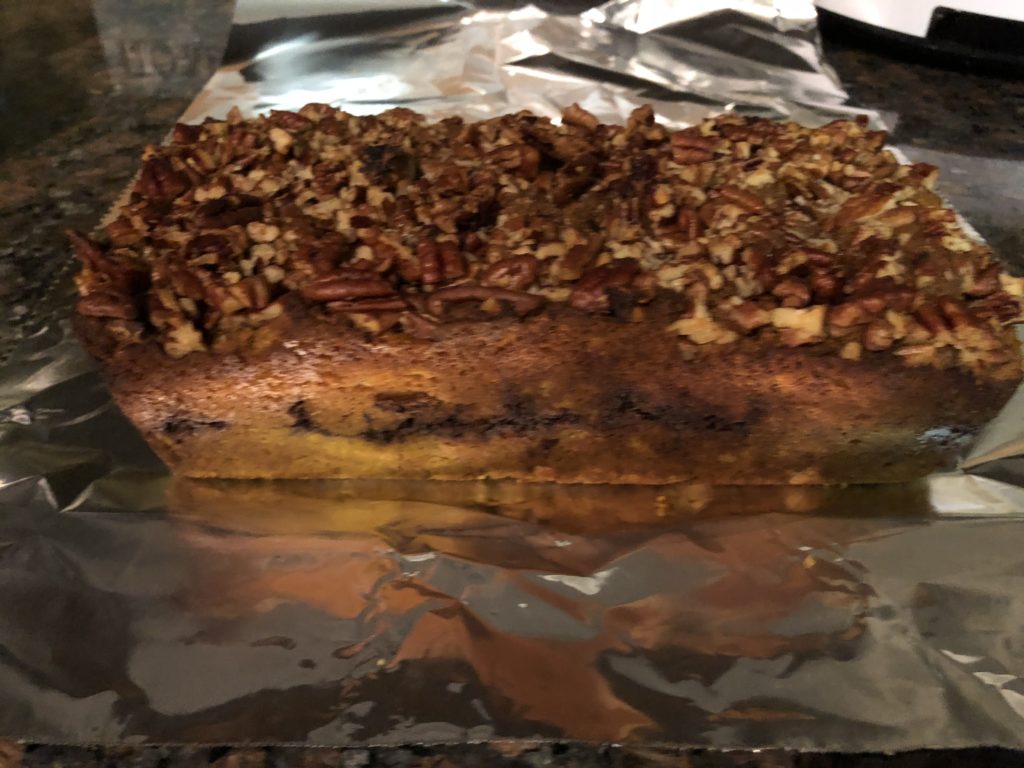 Pumpkin Pecan Chocolate Bread using Coconut Flour