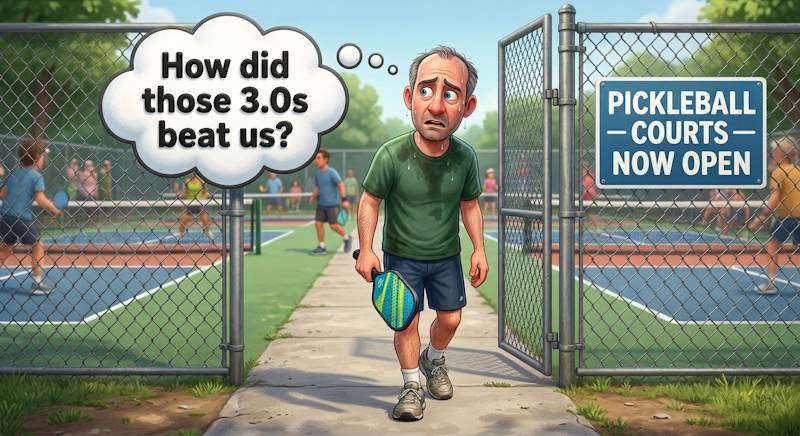A pickleball player asking a pickleball mindset question about losing to lower level players.