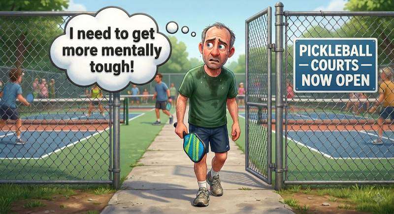 A pickleball player who just lost all of his matches worried about his pickleball mindset and wishing to improve.