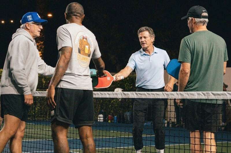 Over 50 male players showing how lifestyle and community matter in pickleball.
